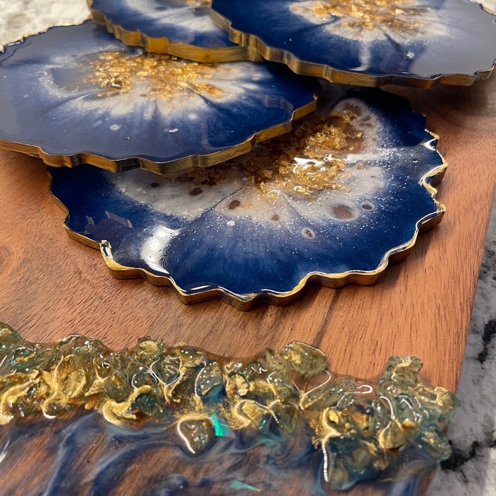 Custom Coasters & Cheese Board - Picture 4 of 7